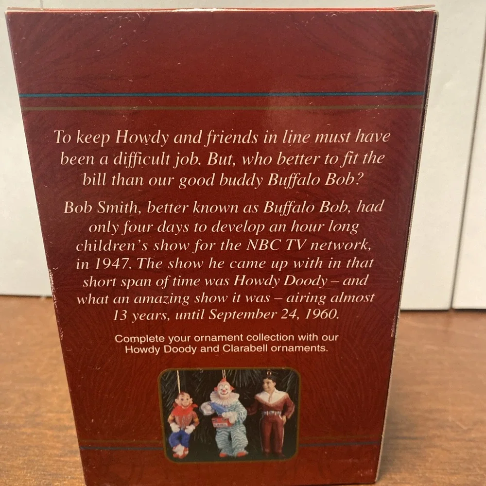 Howdy Doody Show Buffalo Bob‎ Christmas Ornament Carlton Cards 1998